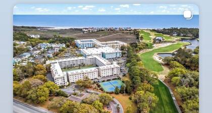 Beachfront Hilton Head Resort Villa steps to sand via private boardwalk.