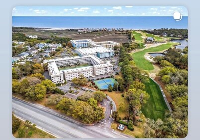 Beachfront Hilton Head Resort Villa steps to sand via private boardwalk.