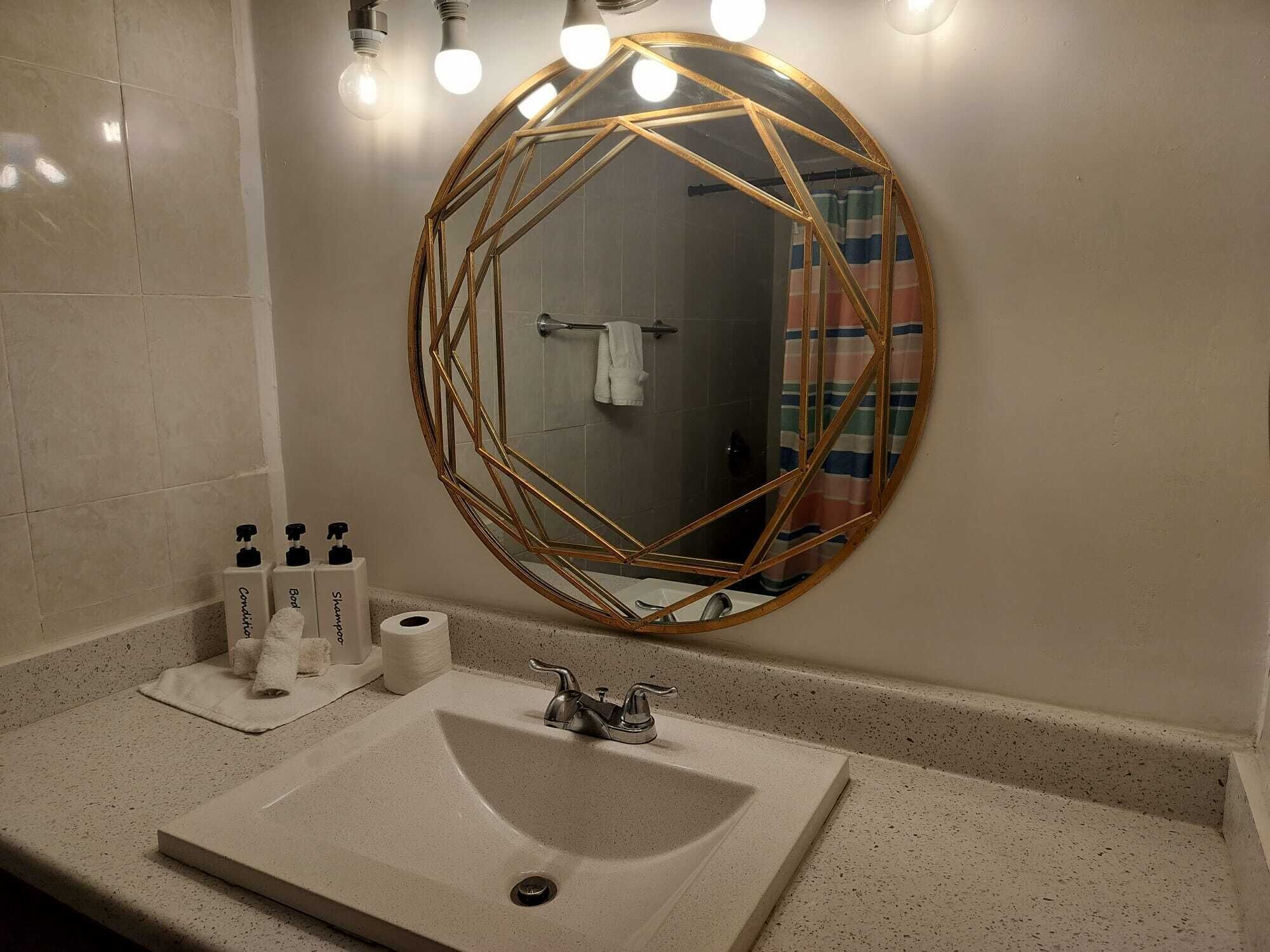 Towels, soap, toilet paper