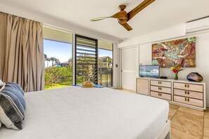 2 bedrooms, iron/ironing board, free WiFi, bed sheets - Topical ocean front 2-bedroom condo with AC in charming Koloa (Koloa)