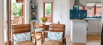 Scandinavian Redwood Lodge in the Heart of Shropshire. Wheelchair accessible.