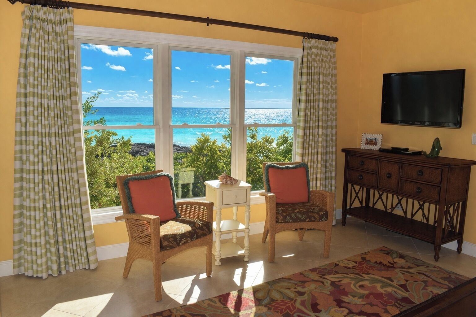 Smart TV, DVD player, books