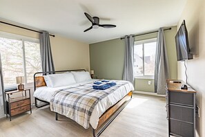 4 habitaciones, escritorio, tabla de planchar con plancha y wifi 