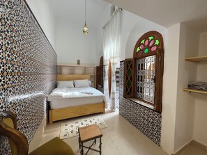 Classic Double Room, Courtyard View | Free WiFi, bed sheets - Riad AYA (Rabat)