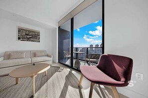 Condo, Balcony, City View | Living area - Luxe 1-BD Condo with Stunning DTW Views (Miami)