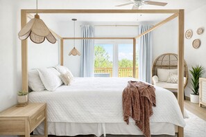 4 slaapkamers, een strijkplank/strijkijzer, wifi, beddengoed