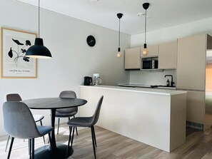 Comfort Duplex, 3 Bedrooms, Courtyard View, Courtyard Area | Dining - Modern 3BR House with Sauna & Parking (Vantaa)