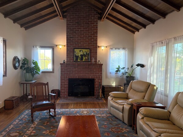 Smart TV, fireplace
