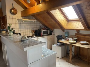 Fridge, microwave, oven, dishwasher - 300m from ski slopes, 3rd floor, balcony, ski locker, 38m², Valloire (Valloire)