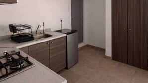 A modern kitchen with a gas stove, a dishwasher, a sink, and a cabinet. - Milan Providencia, Private Apartment (Guadalajara)