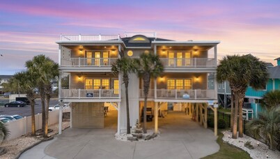 Grand Sandcastle | Ocean + Beach Views | Pool + Hot Tub | Sleeps 16 | Elevator
