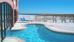 Indoor pool, a heated pool