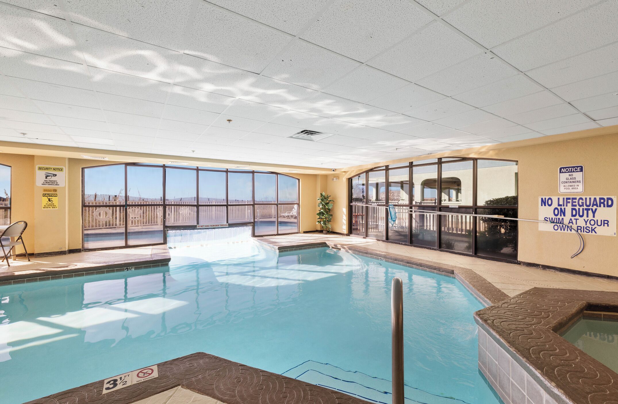 Indoor pool, a heated pool
