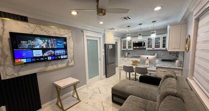 Private Luxury Poolside Guest Suite with Fire Pit & Modern Interior