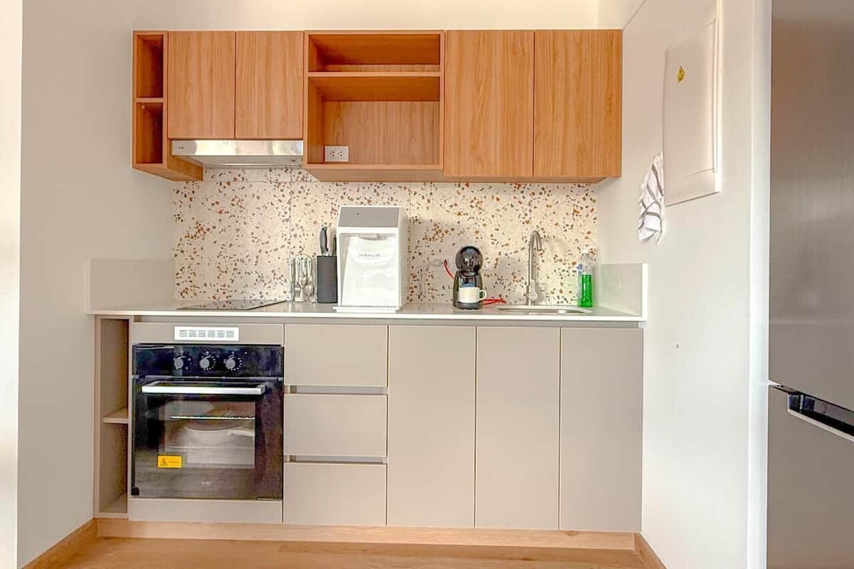 公寓, 1 張加大雙人床, 小廚, 城市景 | 私人廚房