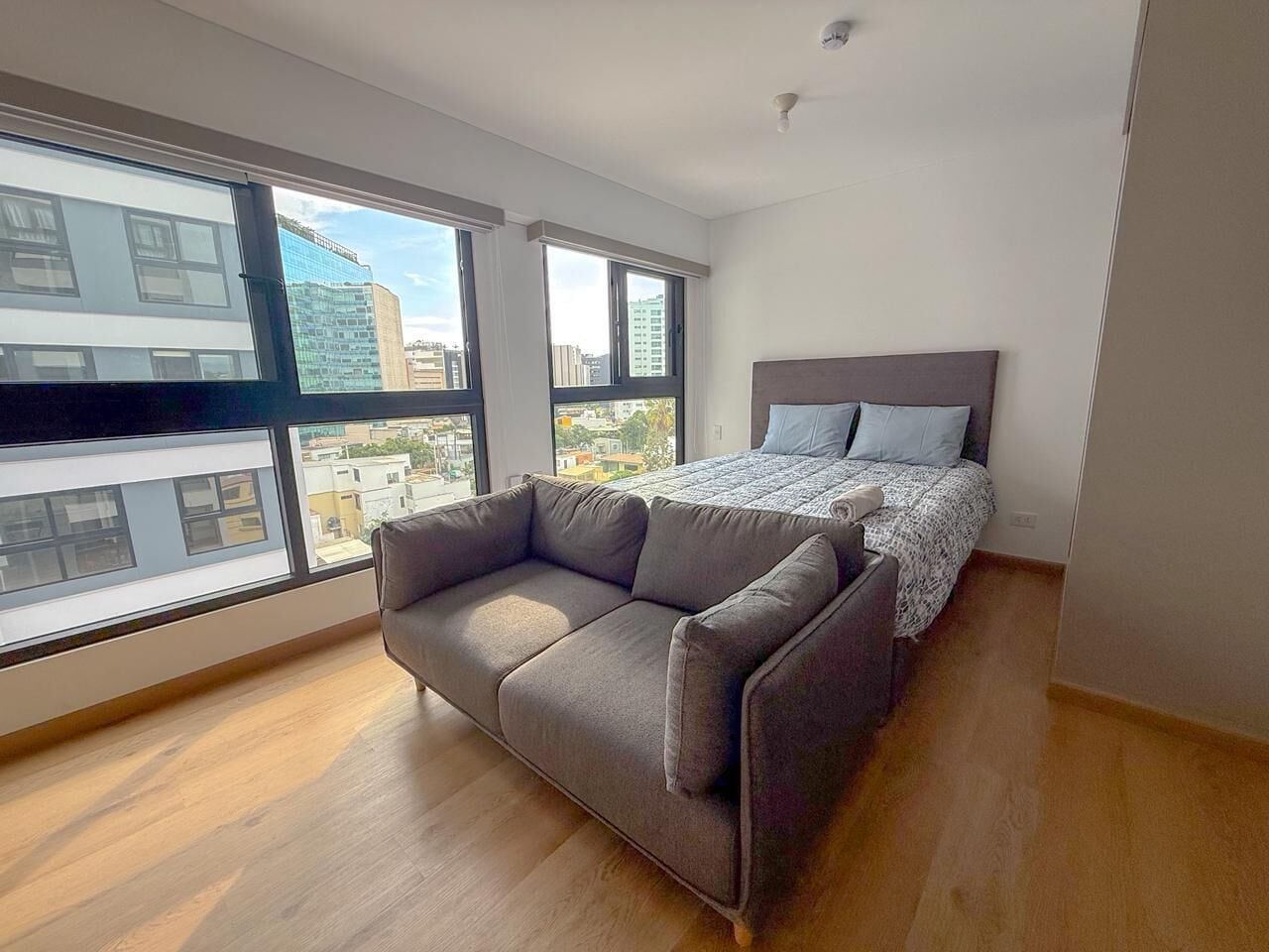 Appartement, 1 queensize bed, kitchenette, uitzicht op stad | Interieur