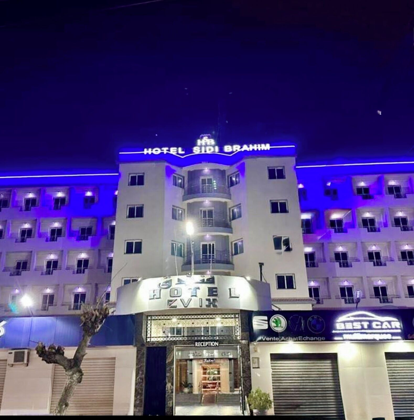 Voorkant van accommodatie