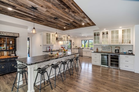 Fridge, microwave, oven, stovetop. The Carneros Vineyard Estate Pool + Outdoor Kitchen