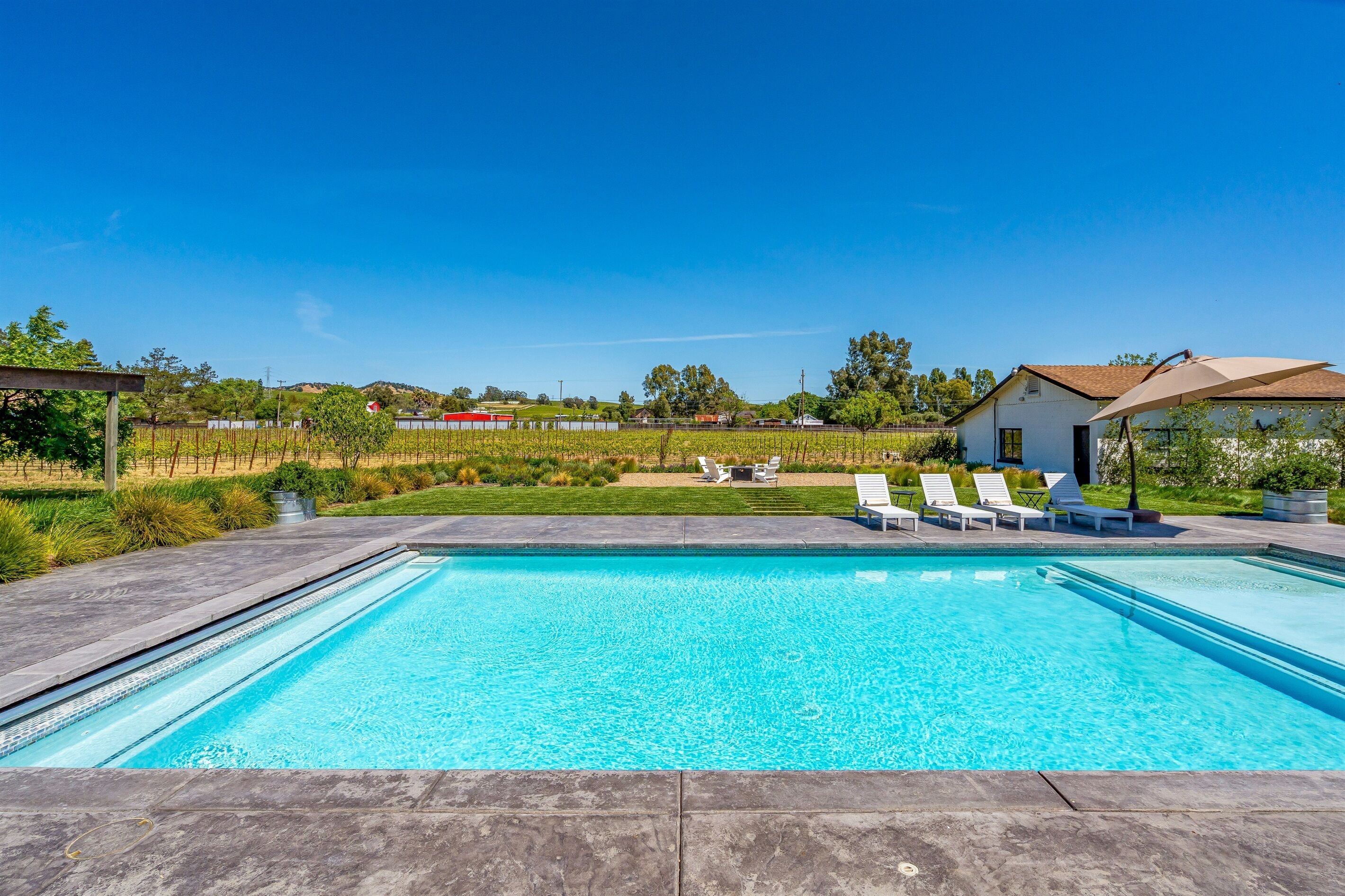A heated pool