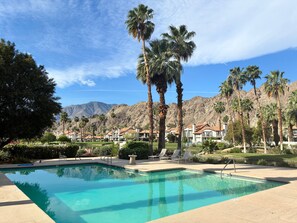 Pool - Relax in this 2BR/2.5BA home in La Quinta overlooking a peaceful pond near PGA West Golf Course. (La Quinta)