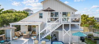 Surf Gypsy - Dog Friendly Ocean views, Heated pool, Steps to
 Beach in Surf City
