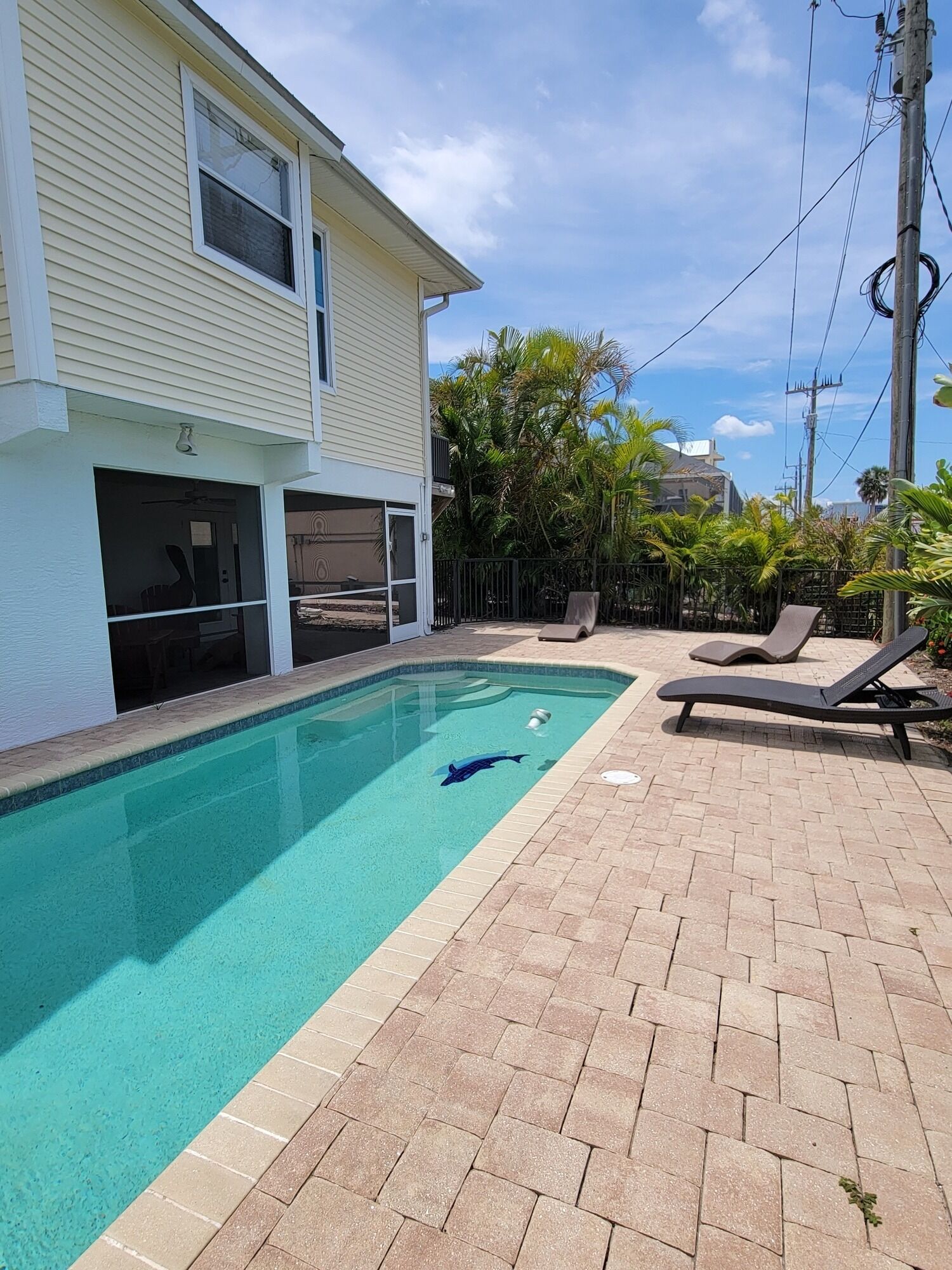A heated pool