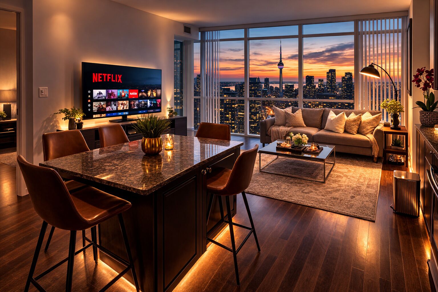 Grand Apartment, Lake View | Living area