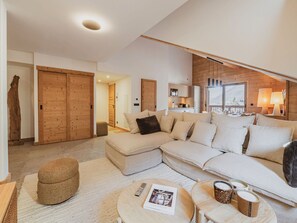 Living area - Bright duplex, parking - 6 guests (Morzine)