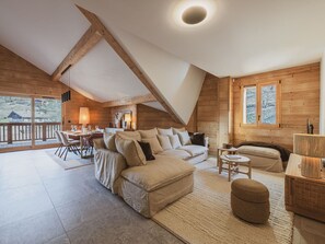 Living area - Bright duplex, parking - 6 guests (Morzine)