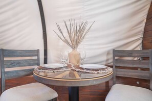 Dining - Ozark Glamping Wagon | Working Ranch + Lake Access (Branson)