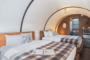 Bed sheets - Hidden Glamping Wagon | Ozark Ranch + Lake Access (Branson)