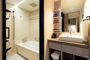 Superior Family Bunk Bed Corner, Non Smoking | Bathroom | Hair dryer, slippers, towels, shampoo - &Here FUKUOKA HAKATA (Fukuoka)