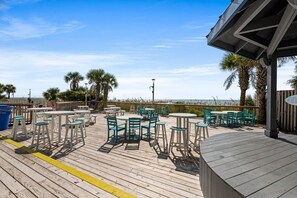 Outdoor dining - Oceanfront Bay Watch 1BR w/ Resort Amenities (North Myrtle Beach)