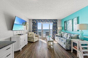 Living area - Oceanfront Bay Watch 1BR w/ Resort Amenities (North Myrtle Beach)