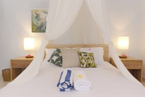 Deluxe Double Room, Pool View | Desk, laptop workspace, free WiFi