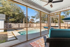 Pool - Gratitude 𓇼 Pool + Golf Cart + 0.7 mi to Beach (Oak Island)