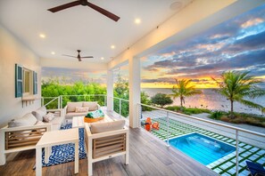Terrace/patio - Ocean Acres: 3BR Oceanfront Estate on 20 Acres w/ Heated/Chilled Pool & Dog-Friendly (Sugarloaf Key)