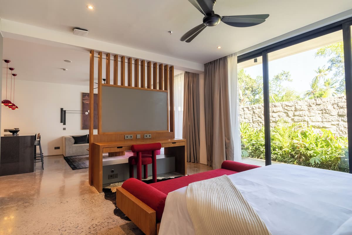 Appartement, 1 chambre | Literie hypoallergénique, coffres-forts dans les chambres, bureau