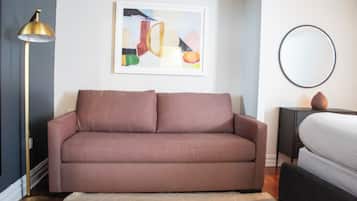 Room, 1 King Bed with Sofa bed | Desk, free cots/infant beds, free WiFi, bed sheets