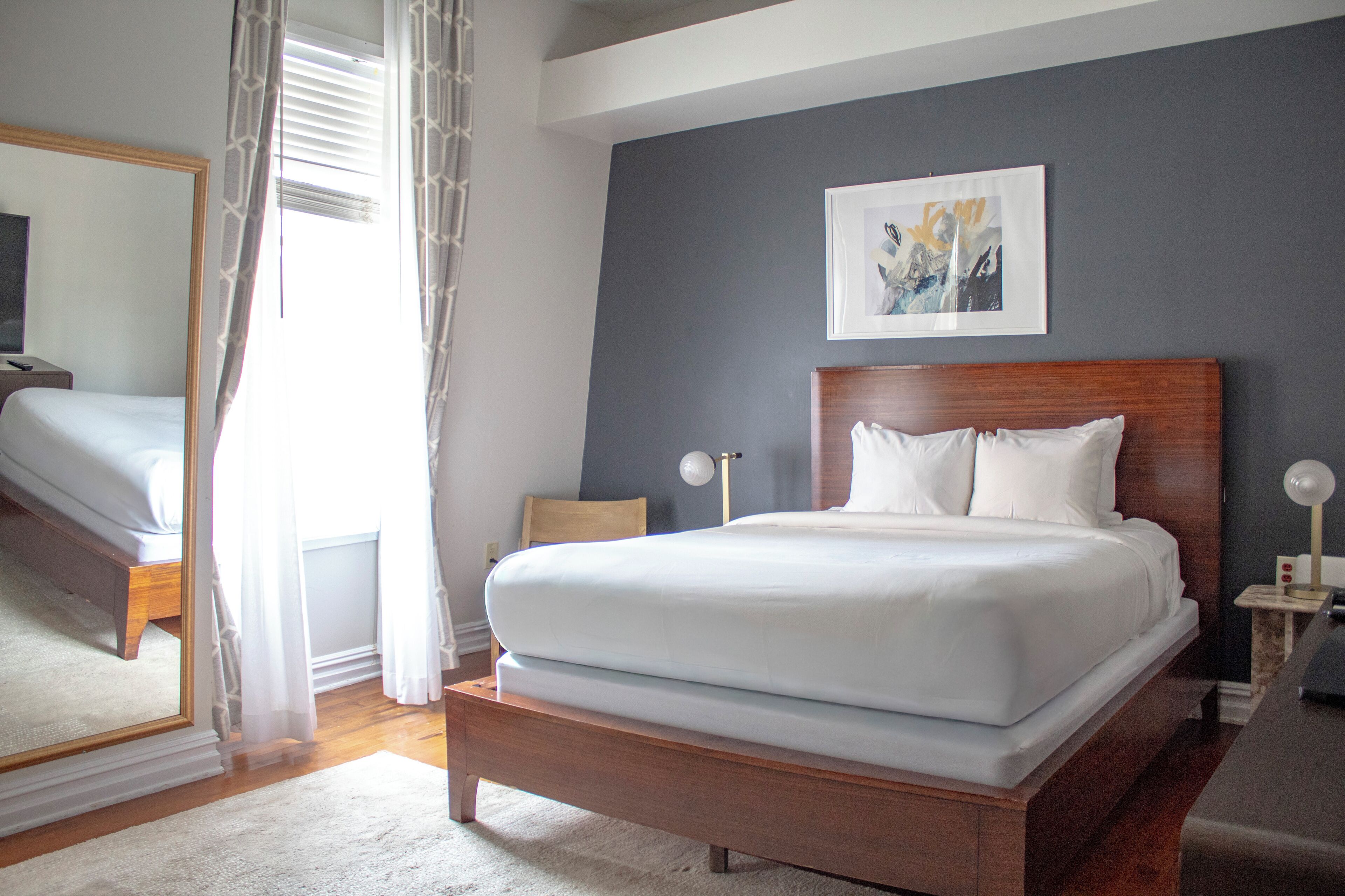 Kamer, 1 queensize bed, douche met handgrepen