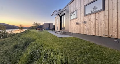 Tiny House at a holiday park by the lake