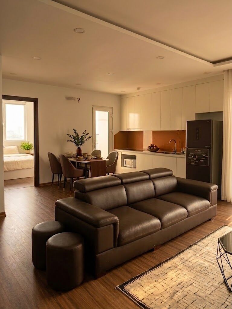 apartman, kilátással a városra | Nappalirész