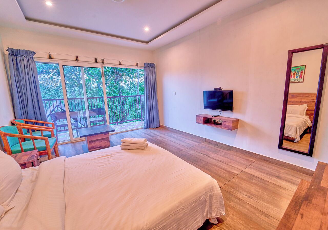 Chambre Prestige double, balcon, vue sur la montagne