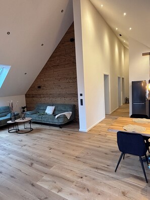 Living area - Loft feeling in Monschau _ natural views, high ceilings, 3 bedrooms, 2 bathrooms & balcony (Monschau)