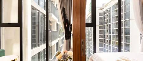 Appartement Deluxe, 1 chambre, cuisine | Vue sur la ville