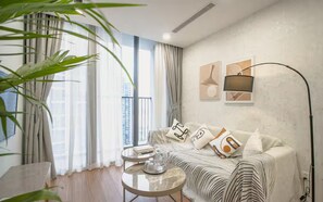 Căn hộ Deluxe, 1 phòng ngủ, bếp | Khu phòng khách