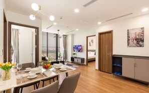 Deluxe Apartment, 3 Bedrooms, Kitchen | In-room dining - LaLa Eco Green Residence (Tan Thuan Tay)