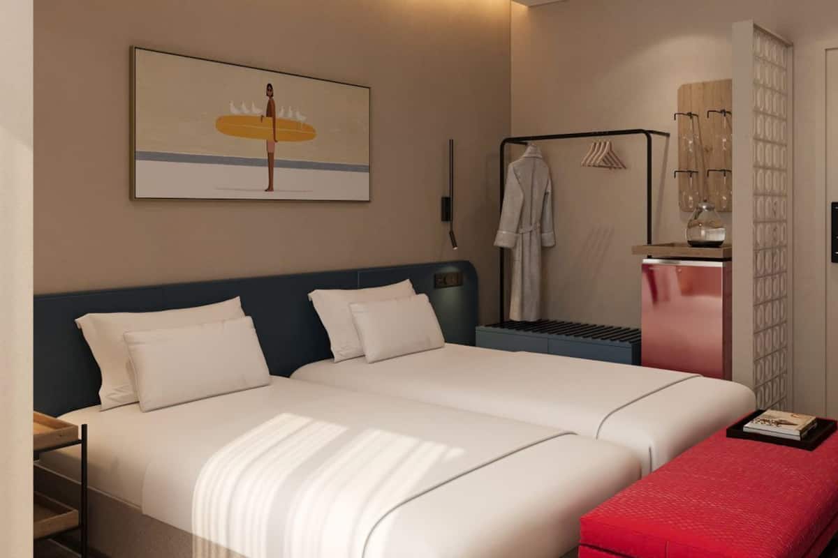 Habitación Deluxe con 2 camas individuales, balcón