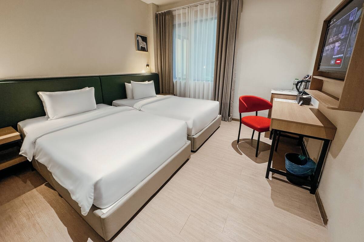 Standard-Zweibettzimmer | Kostenloses WLAN, Bettwäsche