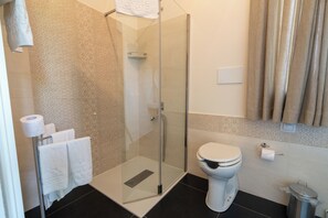 Haartrockner, Bidet, Handtücher, Seife